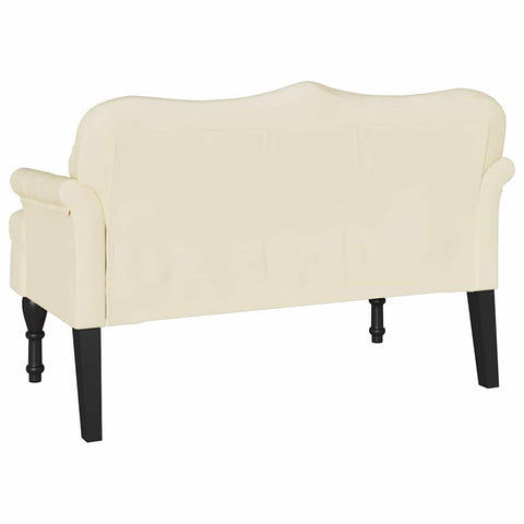 vidaXL Chesterfield Bench Cream 120.5 x 65 x 75 cm Faux Leather