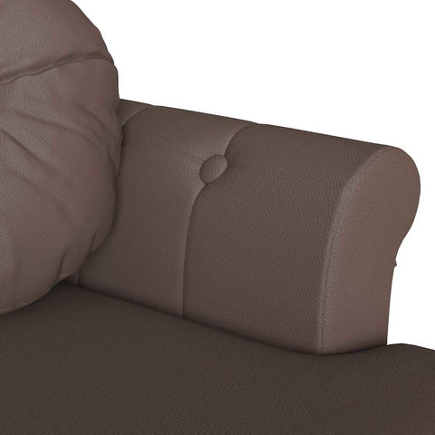 vidaXL Chesterfield Bench Brown 120.5 x 65 x 75 cm Faux Leather