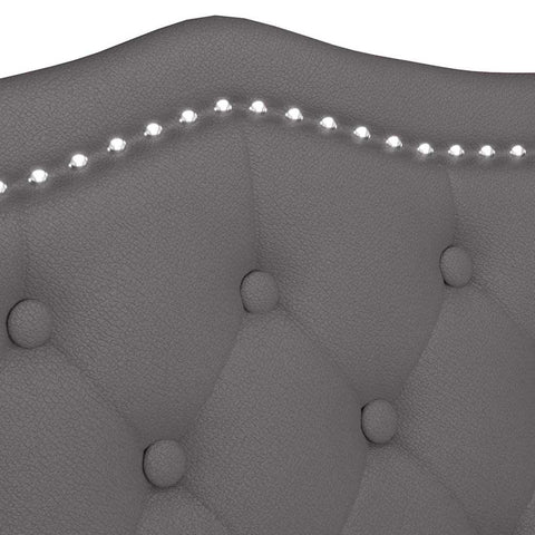 vidaXL Chesterfield Bench Grey 120.5 x 65 x 75 cm Faux Leather