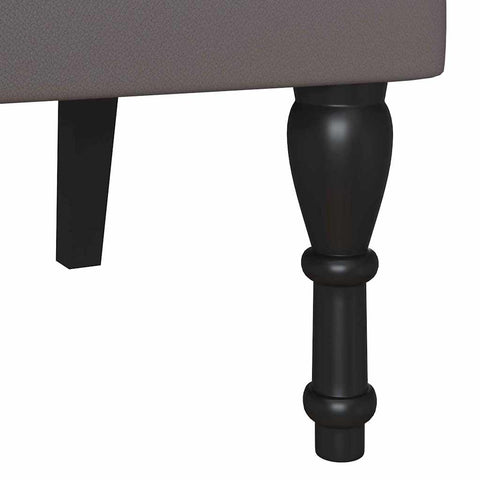 vidaXL Chesterfield Bench Grey 120.5 x 65 x 75 cm Faux Leather