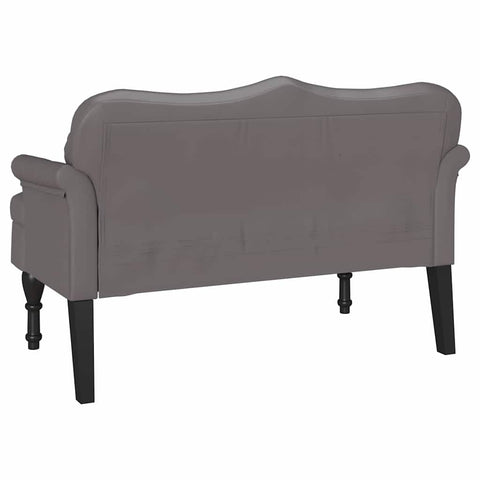 vidaXL Chesterfield Bench Grey 120.5 x 65 x 75 cm Faux Leather