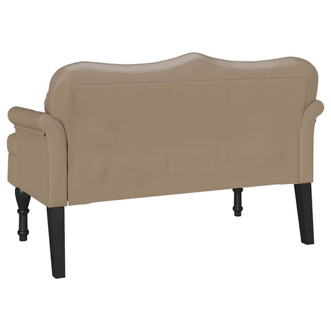 vidaXL Chesterfield Bench Cappuccino 120.5 x 65 x 75 cm Faux Leather
