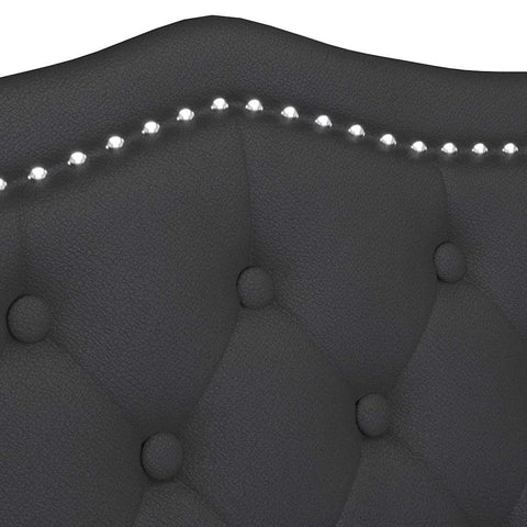 vidaXL Chesterfield Bench Black 120.5 x 65 x 75 cm Faux Leather