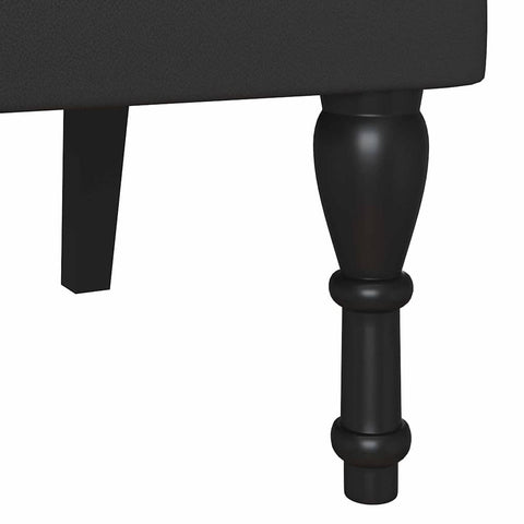 vidaXL Chesterfield Bench Black 120.5 x 65 x 75 cm Faux Leather