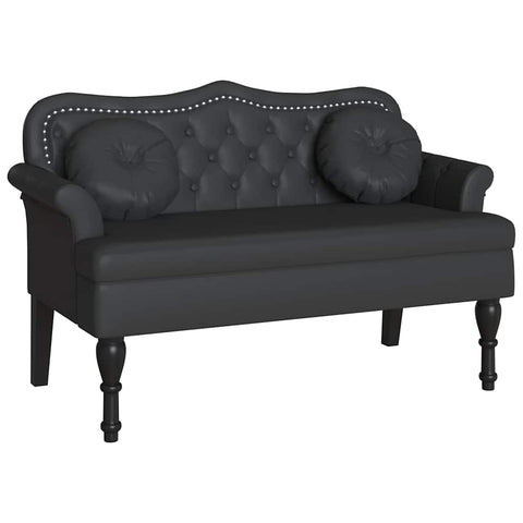 vidaXL Chesterfield Bench Black 120.5 x 65 x 75 cm Faux Leather