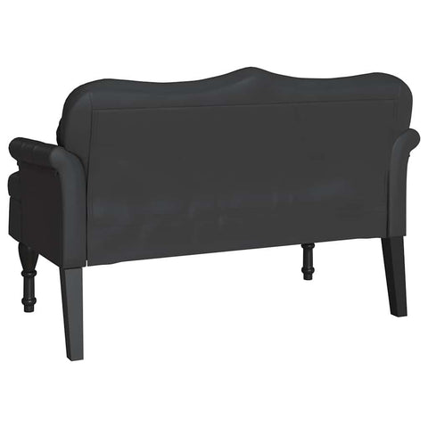 vidaXL Chesterfield Bench Black 120.5 x 65 x 75 cm Faux Leather
