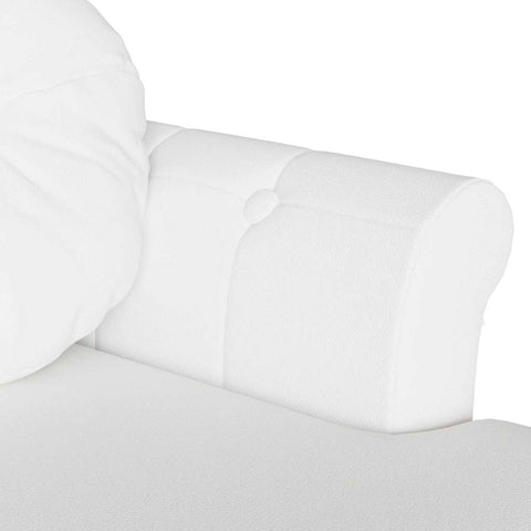 vidaXL Chesterfield Bench White 120.5 x 65 x 75 cm Faux Leather