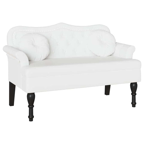 vidaXL Chesterfield Bench White 120.5 x 65 x 75 cm Faux Leather