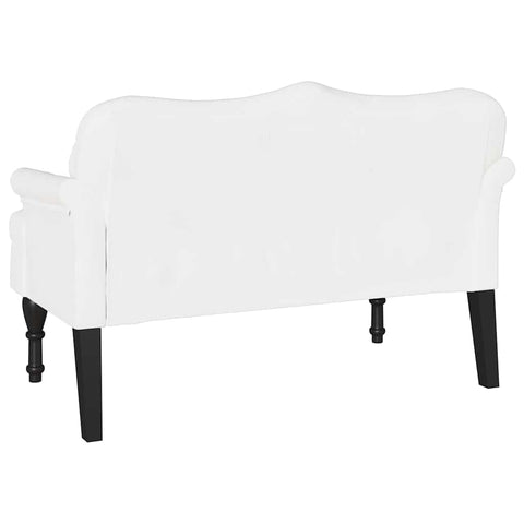 vidaXL Chesterfield Bench White 120.5 x 65 x 75 cm Faux Leather