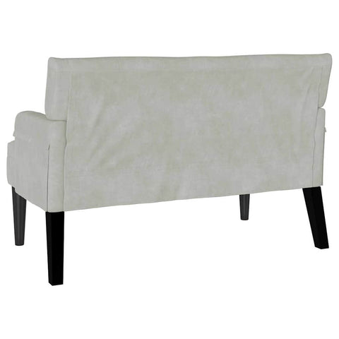 vidaXL Bench Light Grey 112 x 65.5 x 75 cm Velvet