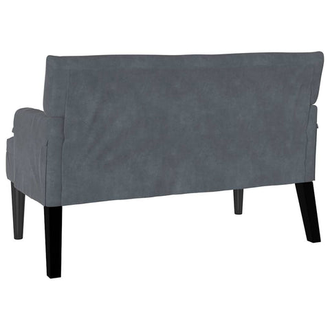 vidaXL Bench Dark Grey 112 x 65.5 x 75 cm Velvet