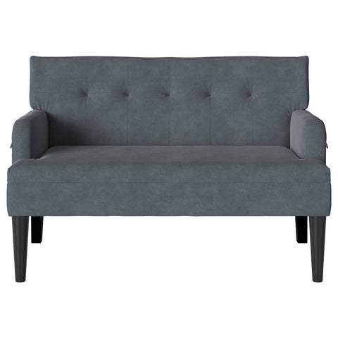vidaXL Bench Dark Grey 112 x 65.5 x 75 cm Velvet