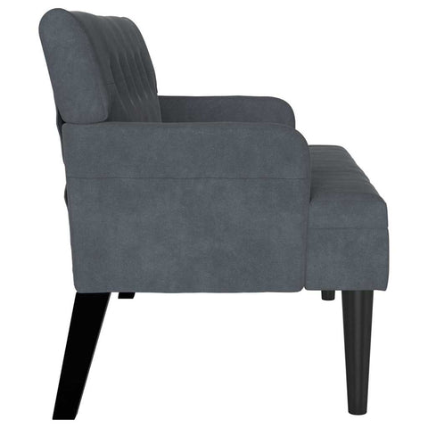 vidaXL Bench Dark Grey 112 x 65.5 x 75 cm Velvet