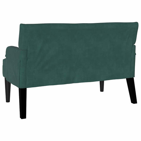 vidaXL Bench Dark Green 112 x 65.5 x 75 cm Velvet