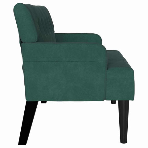 vidaXL Bench Dark Green 112 x 65.5 x 75 cm Velvet