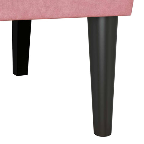 vidaXL Bench Pink 112 x 65.5 x 75 cm Velvet