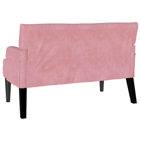 vidaXL Bench Pink 112 x 65.5 x 75 cm Velvet
