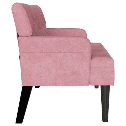 vidaXL Bench Pink 112 x 65.5 x 75 cm Velvet