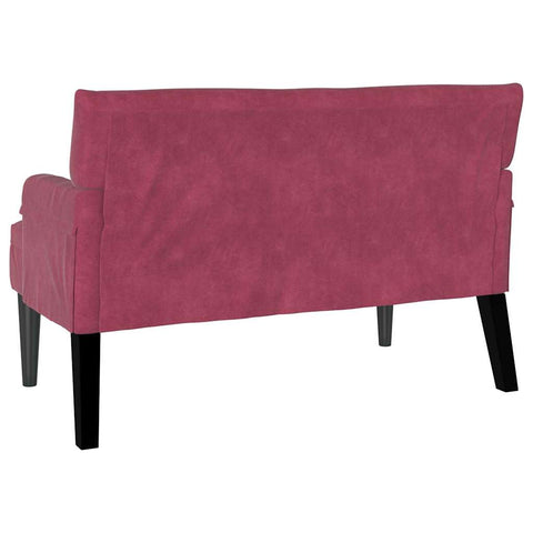 vidaXL Bench Wine Red 112 x 65.5 x 75 cm Velvet