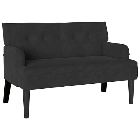 vidaXL Bench Black 112 x 65.5 x 75 cm Velvet