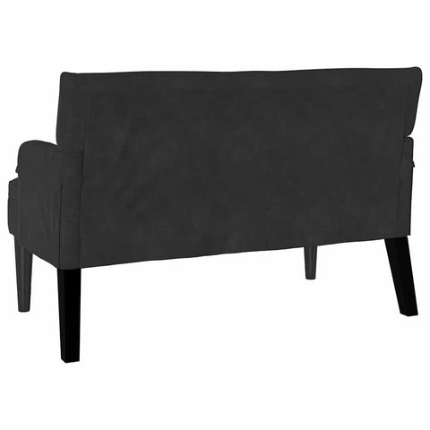 vidaXL Bench Black 112 x 65.5 x 75 cm Velvet