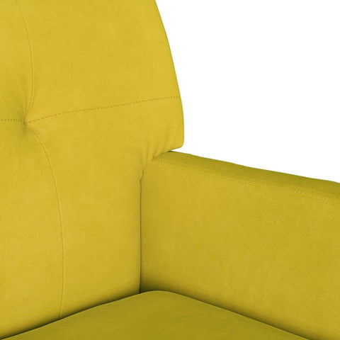 vidaXL Bench Yellow 112 x 65.5 x 75 cm Velvet