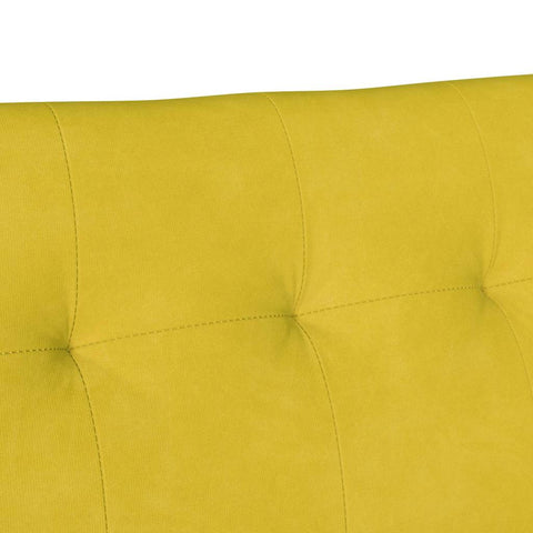 vidaXL Bench Yellow 112 x 65.5 x 75 cm Velvet