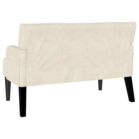 vidaXL Bench Cream 112 x 65.5 x 75 cm Velvet