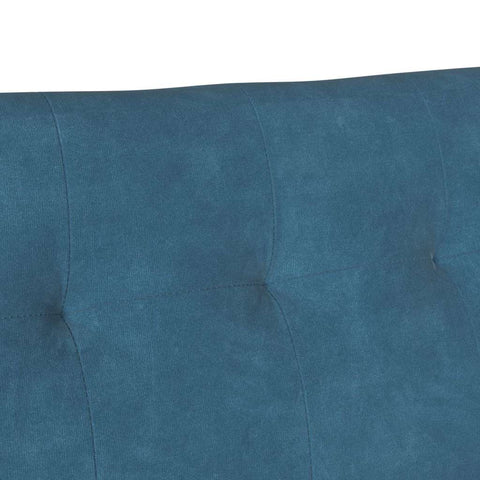 vidaXL Bench Blue 112 x 65.5 x 75 cm Velvet