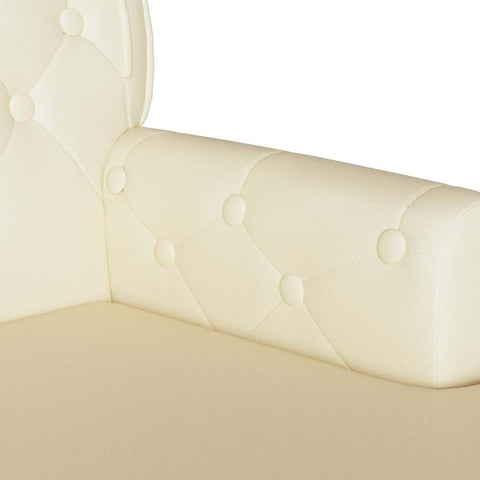 vidaXL Bench Cream 119.5 x 64.5 x 75 cm Faux Leather
