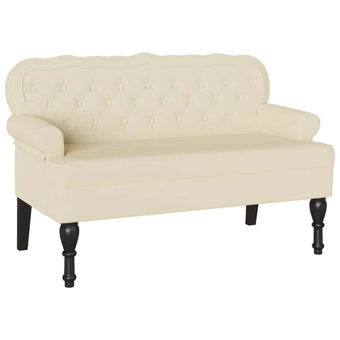vidaXL Bench Cream 119.5 x 64.5 x 75 cm Faux Leather
