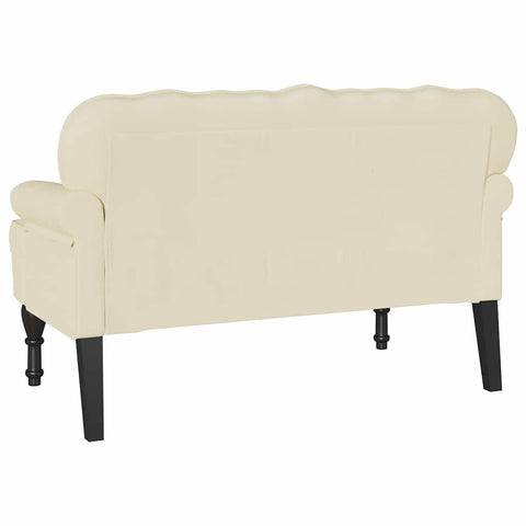 vidaXL Bench Cream 119.5 x 64.5 x 75 cm Faux Leather