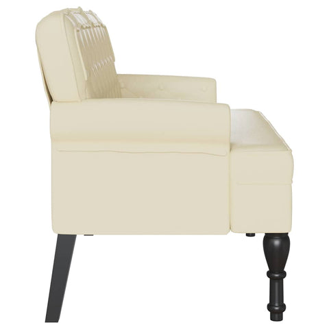 vidaXL Bench Cream 119.5 x 64.5 x 75 cm Faux Leather