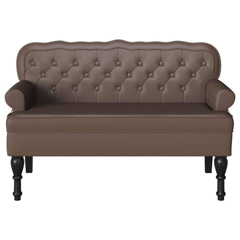 vidaXL Bench Brown 119.5 x 64.5 x 75 cm Faux Leather