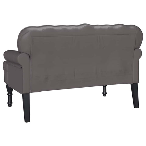 vidaXL Bench Grey 119.5 x 64.5 x 75 cm Faux Leather