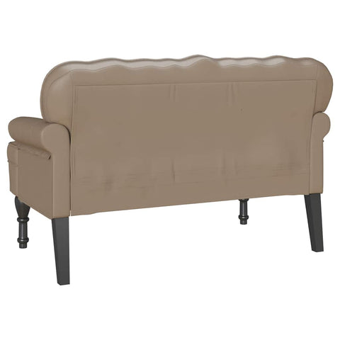 vidaXL Bench Cappuccino 119.5 x 64.5 x 75 cm Faux Leather