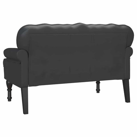 vidaXL Bench Black 119.5 x 64.5 x 75 cm Faux Leather