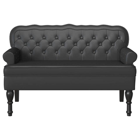 vidaXL Bench Black 119.5 x 64.5 x 75 cm Faux Leather