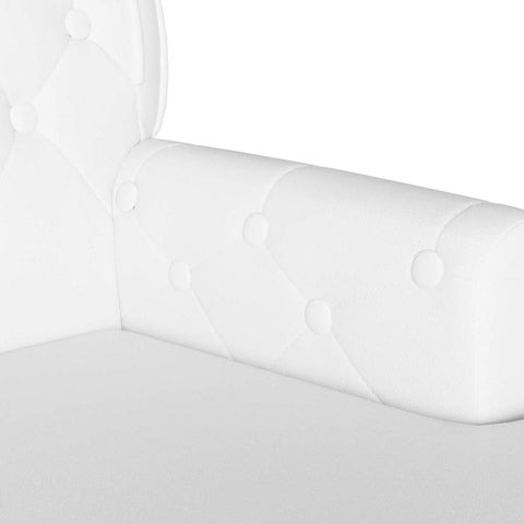 vidaXL Bench White 119.5 x 64.5 x 75 cm Faux Leather