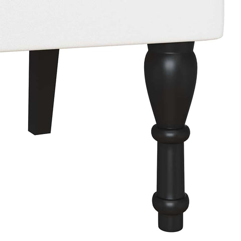 vidaXL Bench White 119.5 x 64.5 x 75 cm Faux Leather