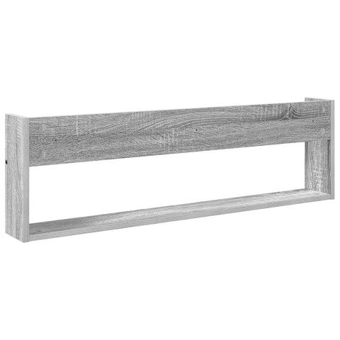 vidaXL Magazine Rack with Shelf 2 pcs Grey Sonoma 100 x 12 x 30 cm