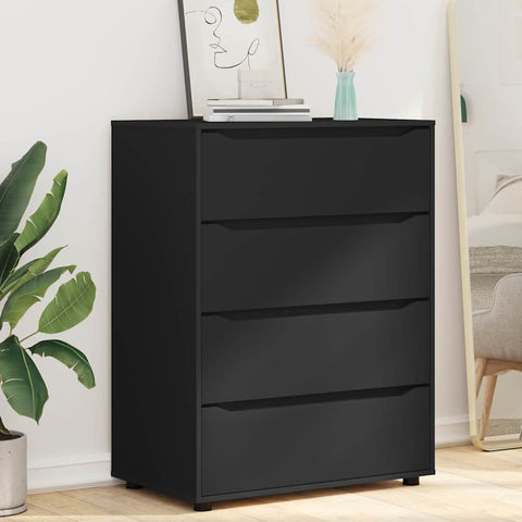 vidaXL Storage Cabinets 2 pcs Black 80 x 48 x 105 cm Engineered Wood