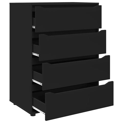 vidaXL Storage Cabinets 2 pcs Black 80 x 48 x 105 cm Engineered Wood
