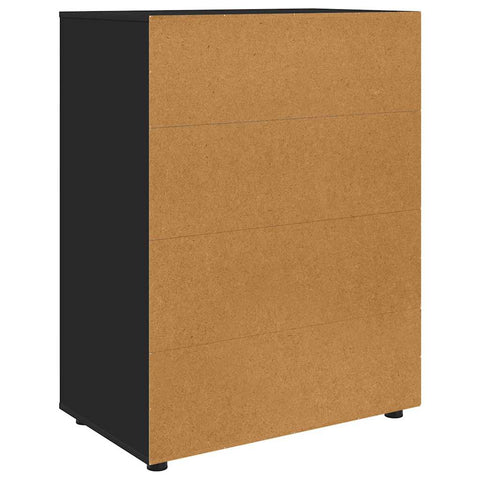 vidaXL Storage Cabinets 2 pcs Black 80 x 48 x 105 cm Engineered Wood