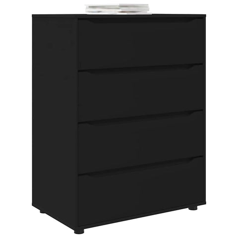 vidaXL Storage Cabinets 2 pcs Black 80 x 48 x 105 cm Engineered Wood