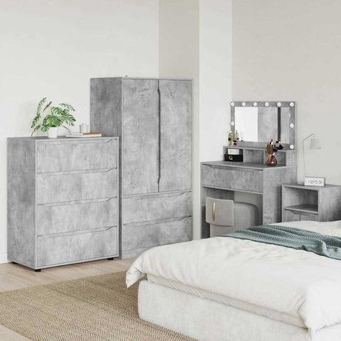 vidaXL Storage Cabinets 2 pcs Concrete Grey 80 x 48 x 105 cm