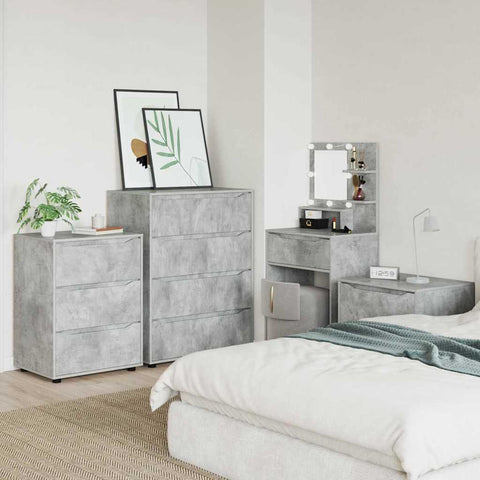 vidaXL Storage Cabinets 2 pcs Concrete Grey 80 x 48 x 105 cm