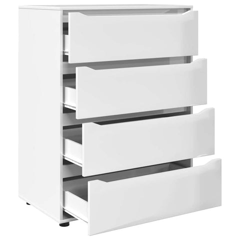 vidaXL Storage Cabinets 2 pcs High Gloss White 80 x 48 x 105 cm
