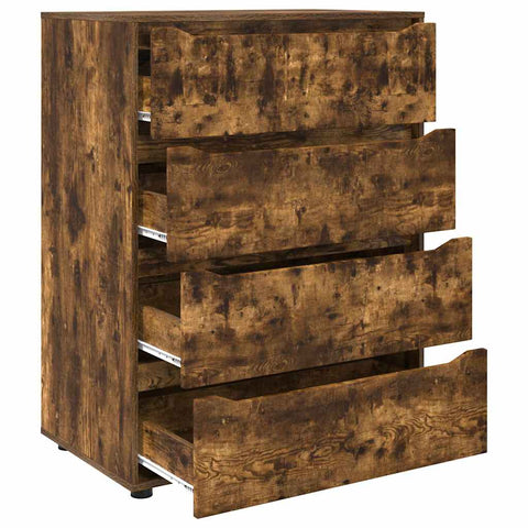 vidaXL Storage Cabinets 2 pcs Smoked Oak 80 x 48 x 105 cm