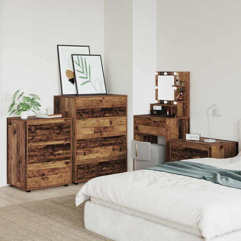 vidaXL Storage Cabinets 2 pcs Old Wood 80 x 48 x 105 cm